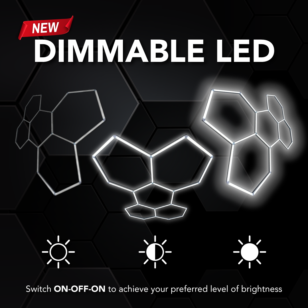 Dimmable 11 Hex Kit With Border 12 X 8 HexGlow Lighting dimmable-11-hex-kit-with-border-12-x-8-hexglow-lighting