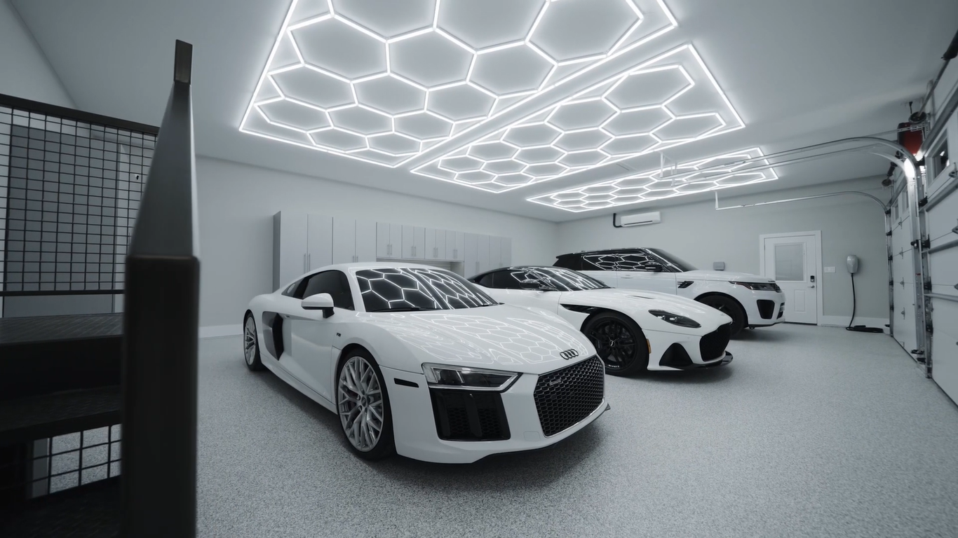 Hexagon LED Lighting Car Detail Garage Workshop Retail Lighting Honeycomb  Hex -  UK