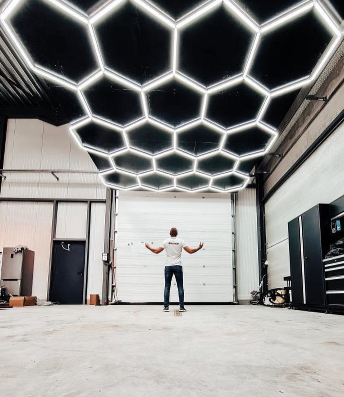 Hexagon Garage Lights  LED Ceiling Grid – Hex Garage